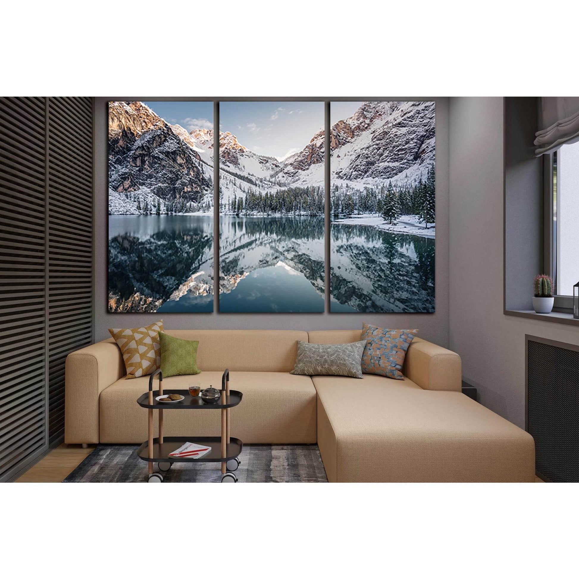 Reflection Of Winter Mountains In The Lake №SL1589 Ready to Hang Canvas PrintCanvas art arrives ready to hang, with hanging accessories included and no additional framing required. Every canvas print is hand-crafted, made on-demand at our workshop and exp