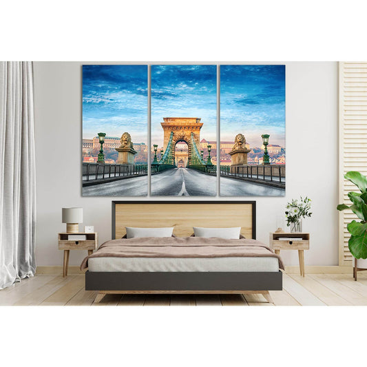 Budapest Hungary Chain Bridge №SL1131 Ready to Hang Canvas PrintCanvas art arrives ready to hang, with hanging accessories included and no additional framing required. Every canvas print is hand-crafted, made on-demand at our workshop and expertly stretch