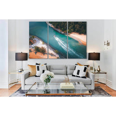 Motorboat Floating Near Seashore №SL164 Ready to Hang Canvas PrintCanvas art arrives ready to hang, with hanging accessories included and no additional framing required. Every canvas print is hand-crafted, made on-demand at our workshop and expertly stret
