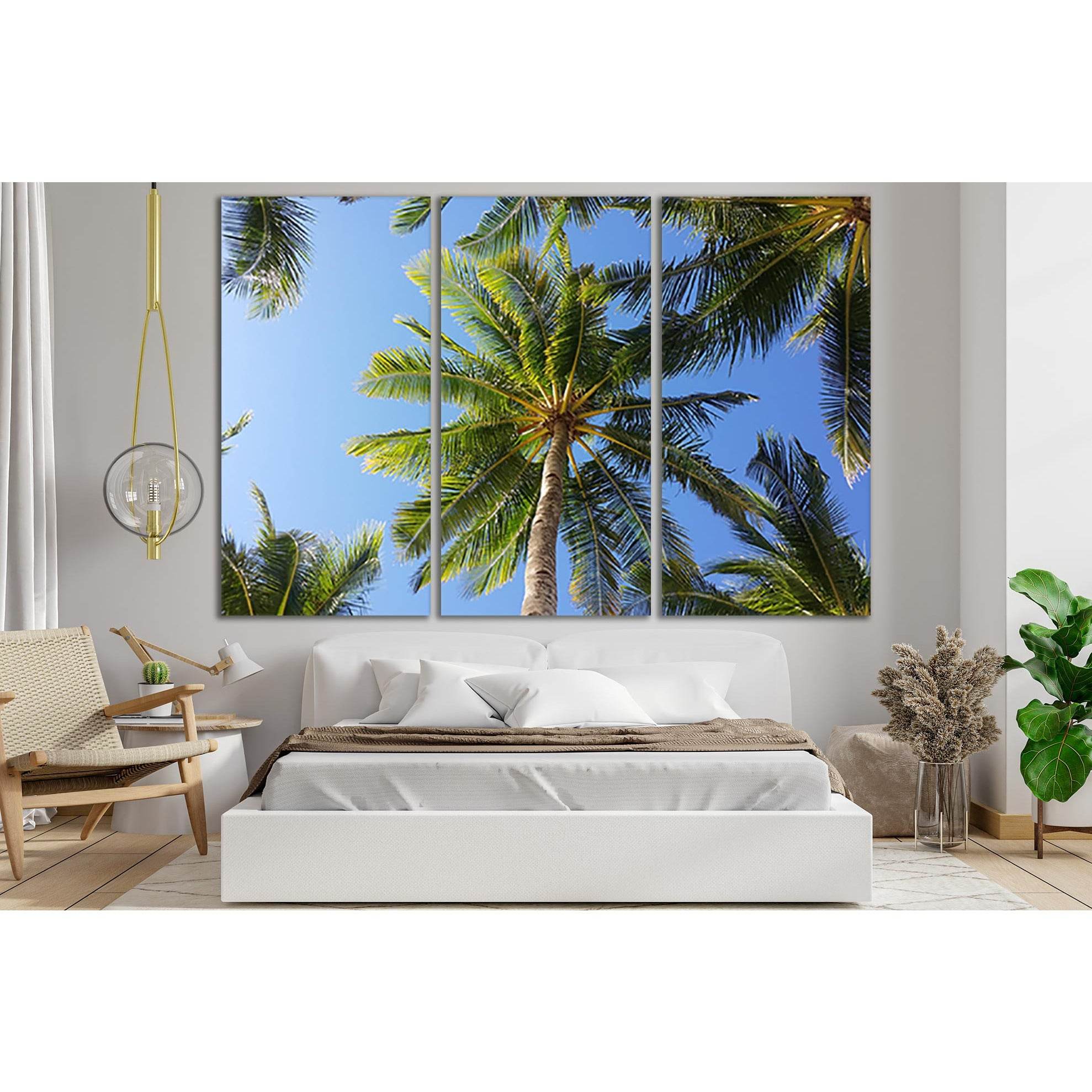 Crown Palm Under Blue Sky №SL513 Ready to Hang Canvas PrintCanvas art arrives ready to hang, with hanging accessories included and no additional framing required. Every canvas print is hand-crafted, made on-demand at our workshop and expertly stretched ar
