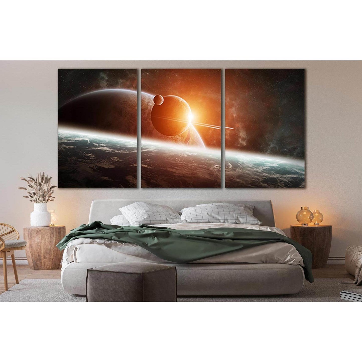 Planet Rising Far Space №SL428 Ready to Hang Canvas PrintCanvas art arrives ready to hang, with hanging accessories included and no additional framing required. Every canvas print is hand-crafted, made on-demand at our workshop and expertly stretched arou