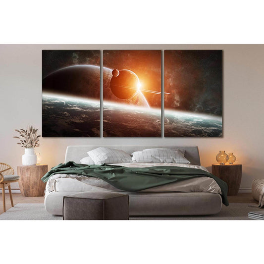 Planet Rising Far Space №SL428 Ready to Hang Canvas PrintCanvas art arrives ready to hang, with hanging accessories included and no additional framing required. Every canvas print is hand-crafted, made on-demand at our workshop and expertly stretched arou