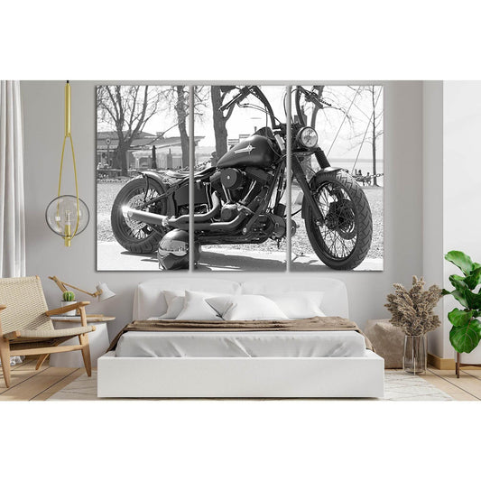 Black Harley №SL854 Ready to Hang Canvas PrintCanvas art arrives ready to hang, with hanging accessories included and no additional framing required. Every canvas print is hand-crafted, made on-demand at our workshop and expertly stretched around 100% Nor