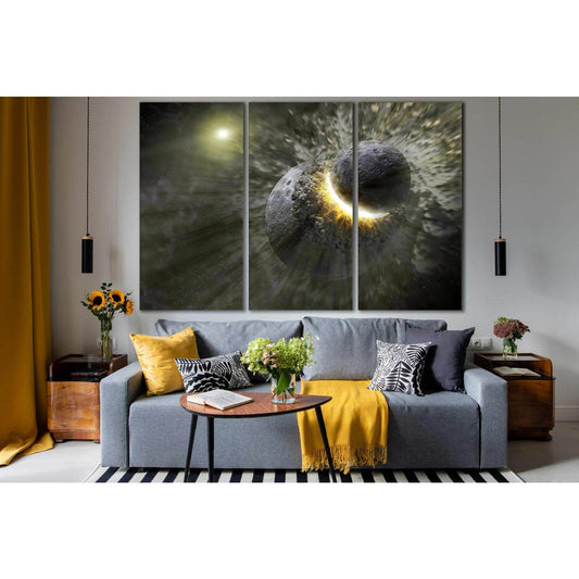 Planets Space Catastrophe №SL959 Ready to Hang Canvas PrintCanvas art arrives ready to hang, with hanging accessories included and no additional framing required. Every canvas print is hand-crafted, made on-demand at our workshop and expertly stretched ar