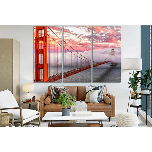 Golden Gate Bridge In The Clouds №SL1087 Ready to Hang Canvas PrintCanvas art arrives ready to hang, with hanging accessories included and no additional framing required. Every canvas print is hand-crafted, made on-demand at our workshop and expertly stre