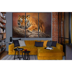 Tiger On A Log №SL1013 Ready to Hang Canvas PrintCanvas art arrives ready to hang, with hanging accessories included and no additional framing required. Every canvas print is hand-crafted, made on-demand at our workshop and expertly stretched around 100%