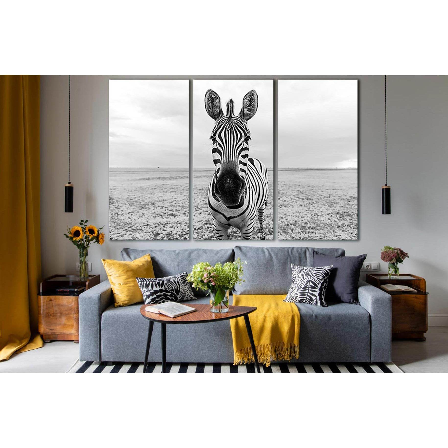 Zebra Black And White Portrait №SL1561 Ready to Hang Canvas PrintCanvas art arrives ready to hang, with hanging accessories included and no additional framing required. Every canvas print is hand-crafted, made on-demand at our workshop and expertly stretc