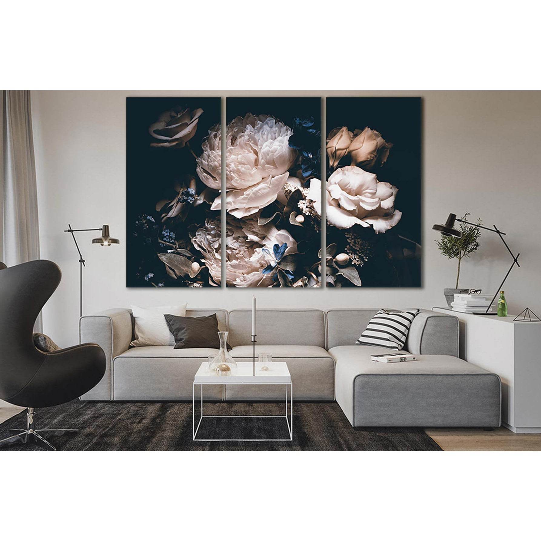 Pink Peonies Bouquet №SL666 Ready to Hang Canvas PrintCanvas art arrives ready to hang, with hanging accessories included and no additional framing required. Every canvas print is hand-crafted, made on-demand at our workshop and expertly stretched around