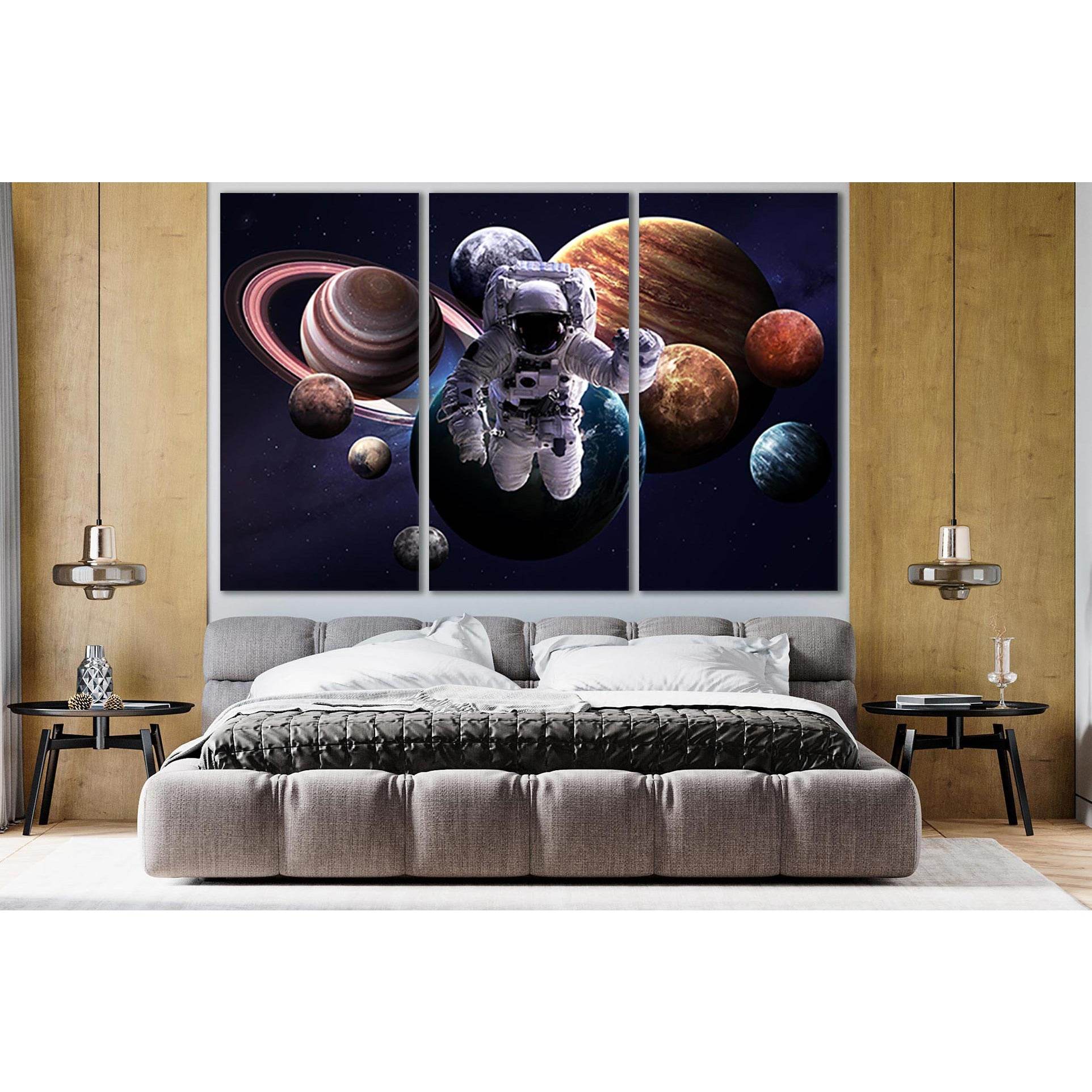 Solar System Planets And Astronaut №SL425 Ready to Hang Canvas PrintCanvas art arrives ready to hang, with hanging accessories included and no additional framing required. Every canvas print is hand-crafted, made on-demand at our workshop and expertly str