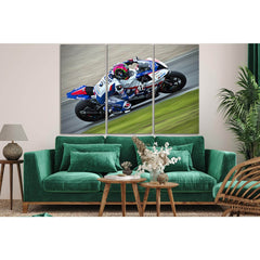 Sport Biker Racing On Road №SL907 Ready to Hang Canvas PrintCanvas art arrives ready to hang, with hanging accessories included and no additional framing required. Every canvas print is hand-crafted, made on-demand at our workshop and expertly stretched a