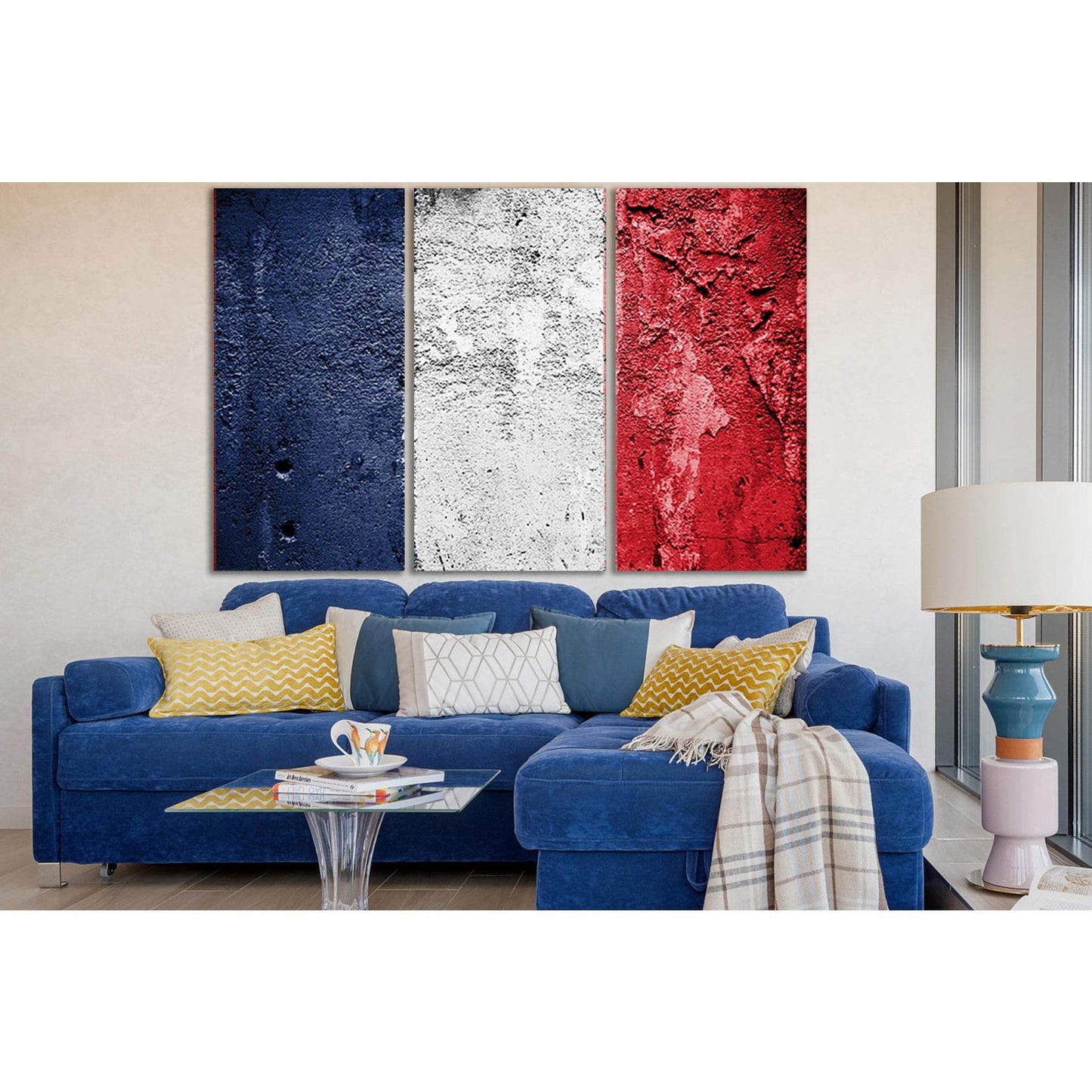 French Flag Painted On Grunge Wall №SL1191 Ready to Hang Canvas PrintCanvas art arrives ready to hang, with hanging accessories included and no additional framing required. Every canvas print is hand-crafted, made on-demand at our workshop and expertly st