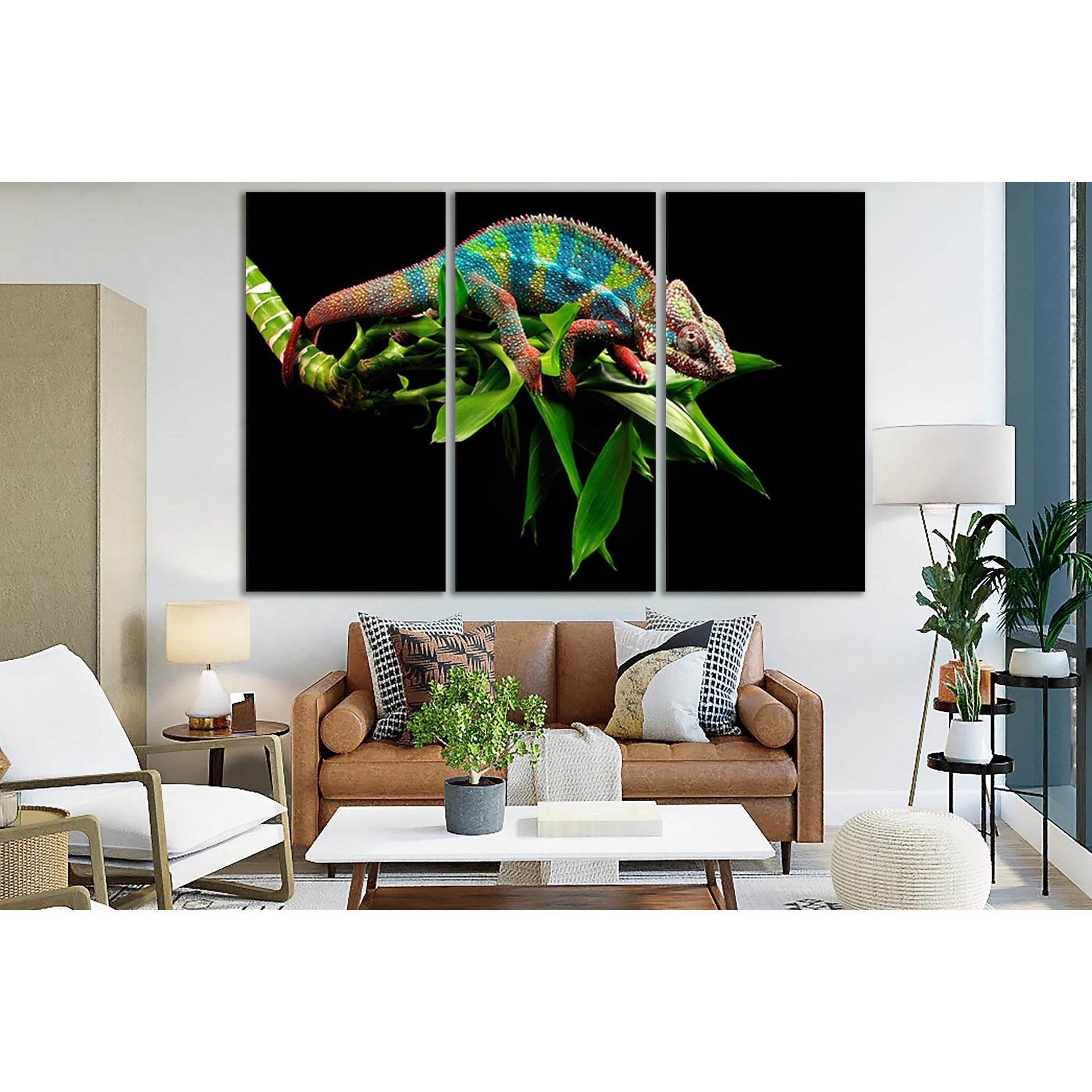 Chameleon On A Green Branch №SL1030 Ready to Hang Canvas PrintCanvas art arrives ready to hang, with hanging accessories included and no additional framing required. Every canvas print is hand-crafted, made on-demand at our workshop and expertly stretched