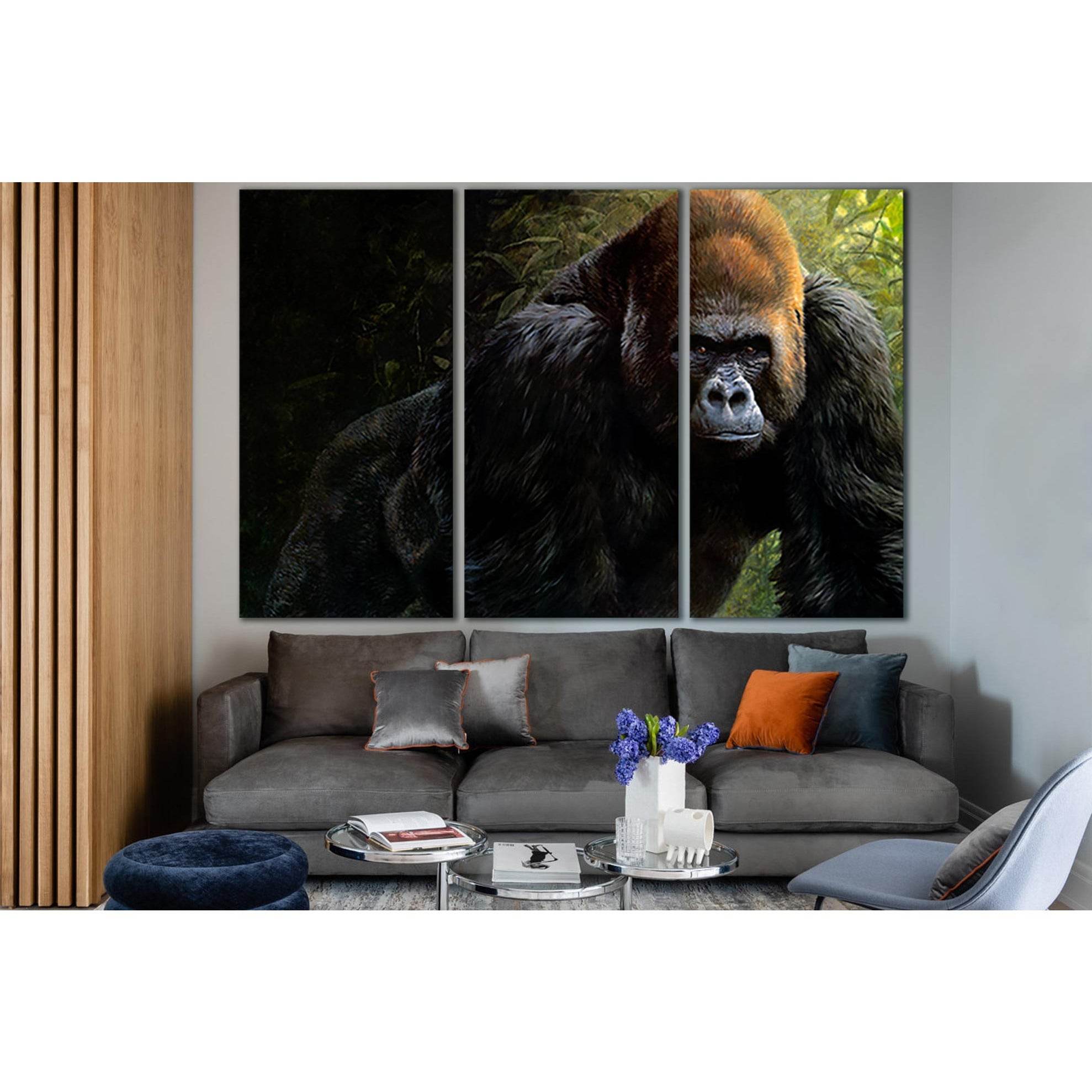 Gorilla Close Up №SL1508 Ready to Hang Canvas PrintCanvas art arrives ready to hang, with hanging accessories included and no additional framing required. Every canvas print is hand-crafted, made on-demand at our workshop and expertly stretched around 100