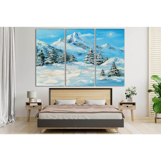 Oil Painting Winter Mountain №SL562 Ready to Hang Canvas PrintCanvas art arrives ready to hang, with hanging accessories included and no additional framing required. Every canvas print is hand-crafted, made on-demand at our workshop and expertly stretched