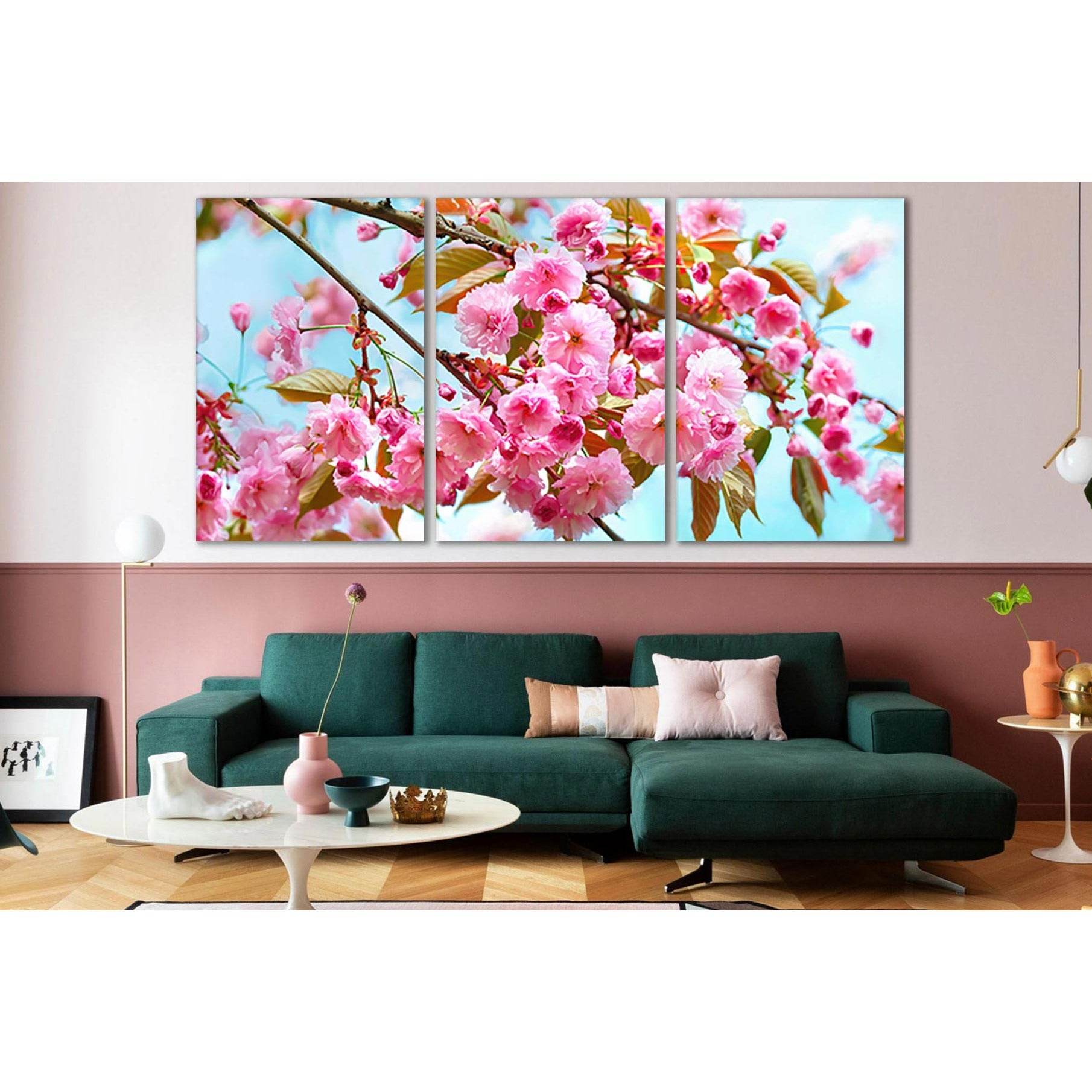 Pink Cherry Flowers Close Up №SL667 Ready to Hang Canvas PrintCanvas art arrives ready to hang, with hanging accessories included and no additional framing required. Every canvas print is hand-crafted, made on-demand at our workshop and expertly stretched