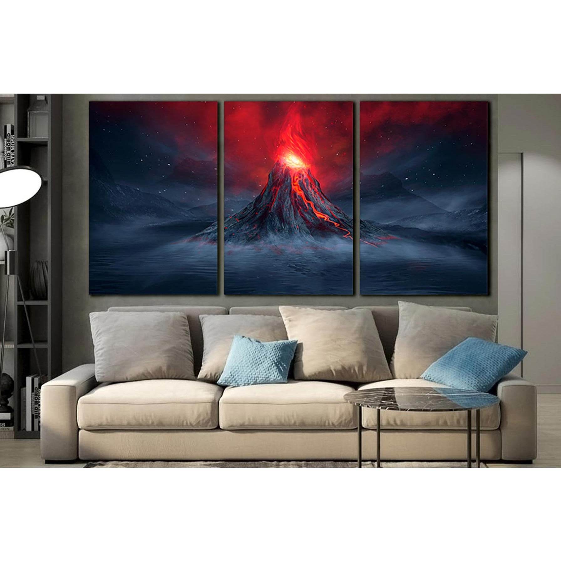 Explosive Volcano With Burning Lava №SL1213 Ready to Hang Canvas PrintCanvas art arrives ready to hang, with hanging accessories included and no additional framing required. Every canvas print is hand-crafted, made on-demand at our workshop and expertly s