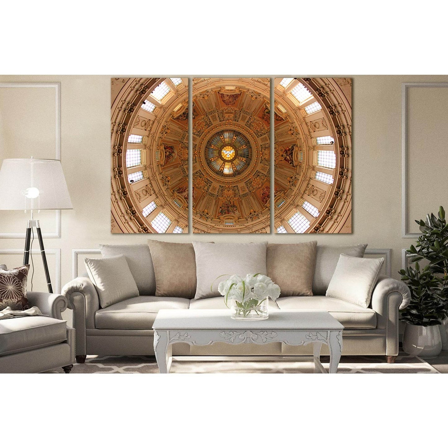 Brown And White Dome Ceiling №SL1381 Ready to Hang Canvas PrintCanvas art arrives ready to hang, with hanging accessories included and no additional framing required. Every canvas print is hand-crafted, made on-demand at our workshop and expertly stretche