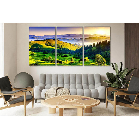 Green Hills At Dawn №SL206 Ready to Hang Canvas PrintCanvas art arrives ready to hang, with hanging accessories included and no additional framing required. Every canvas print is hand-crafted, made on-demand at our workshop and expertly stretched around 1