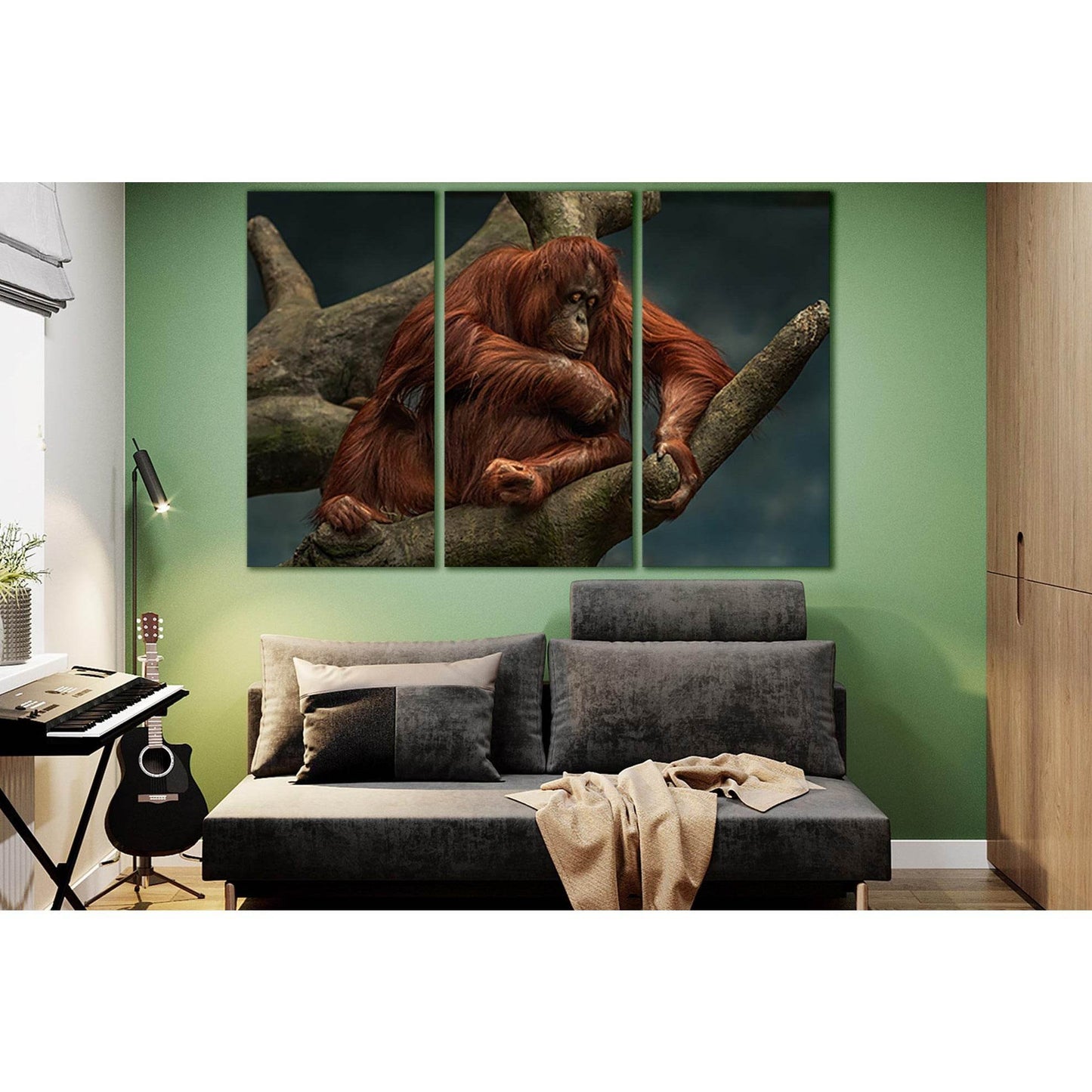 Orangutan On The Tree №SL1515 Ready to Hang Canvas PrintCanvas art arrives ready to hang, with hanging accessories included and no additional framing required. Every canvas print is hand-crafted, made on-demand at our workshop and expertly stretched aroun