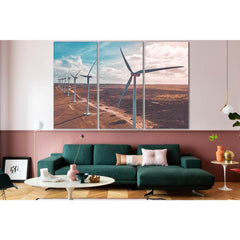Wind Turbines On Brown Sand №SL775 Ready to Hang Canvas PrintCanvas art arrives ready to hang, with hanging accessories included and no additional framing required. Every canvas print is hand-crafted, made on-demand at our workshop and expertly stretched