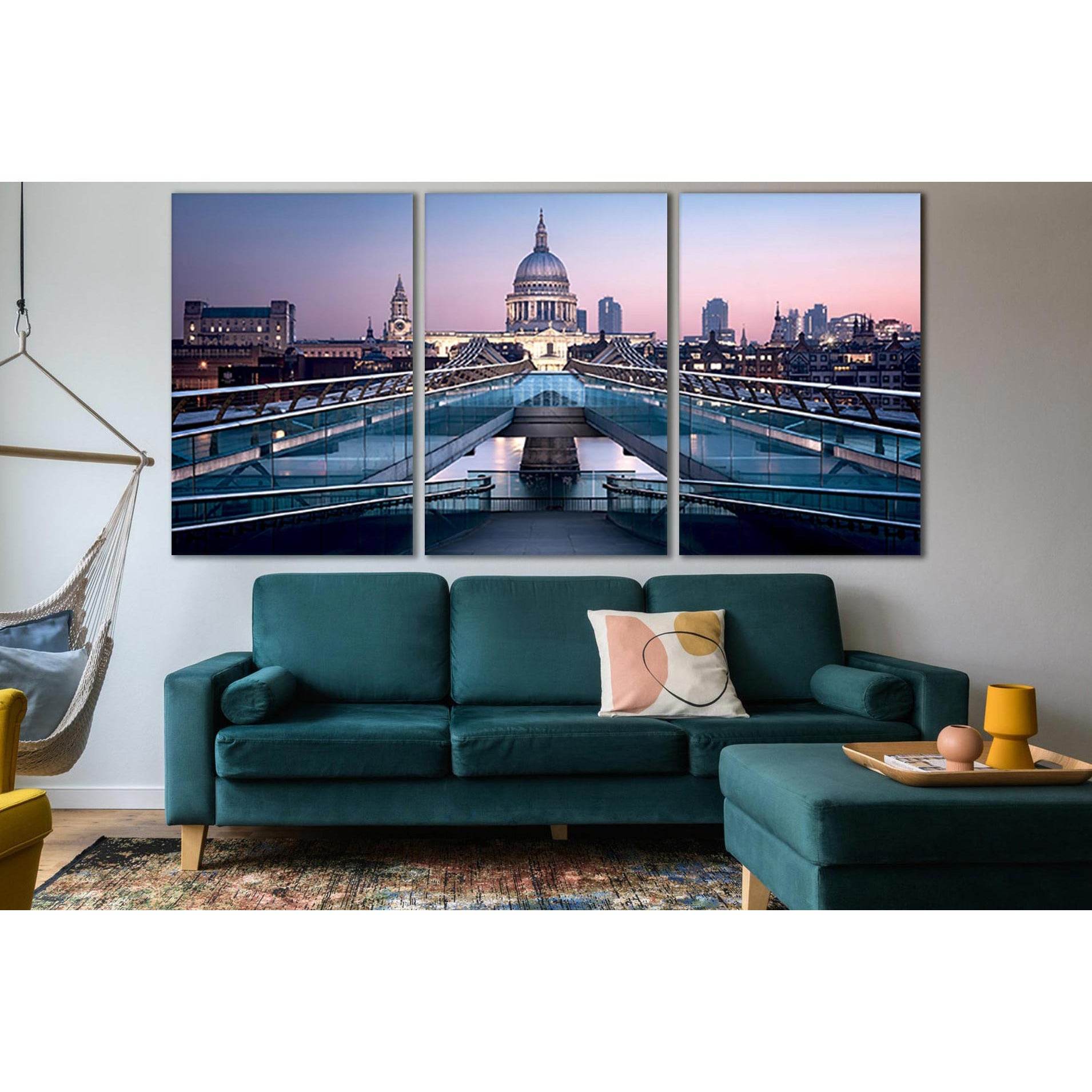 London Millennium Bridge №SL1103 Ready to Hang Canvas PrintCanvas art arrives ready to hang, with hanging accessories included and no additional framing required. Every canvas print is hand-crafted, made on-demand at our workshop and expertly stretched ar
