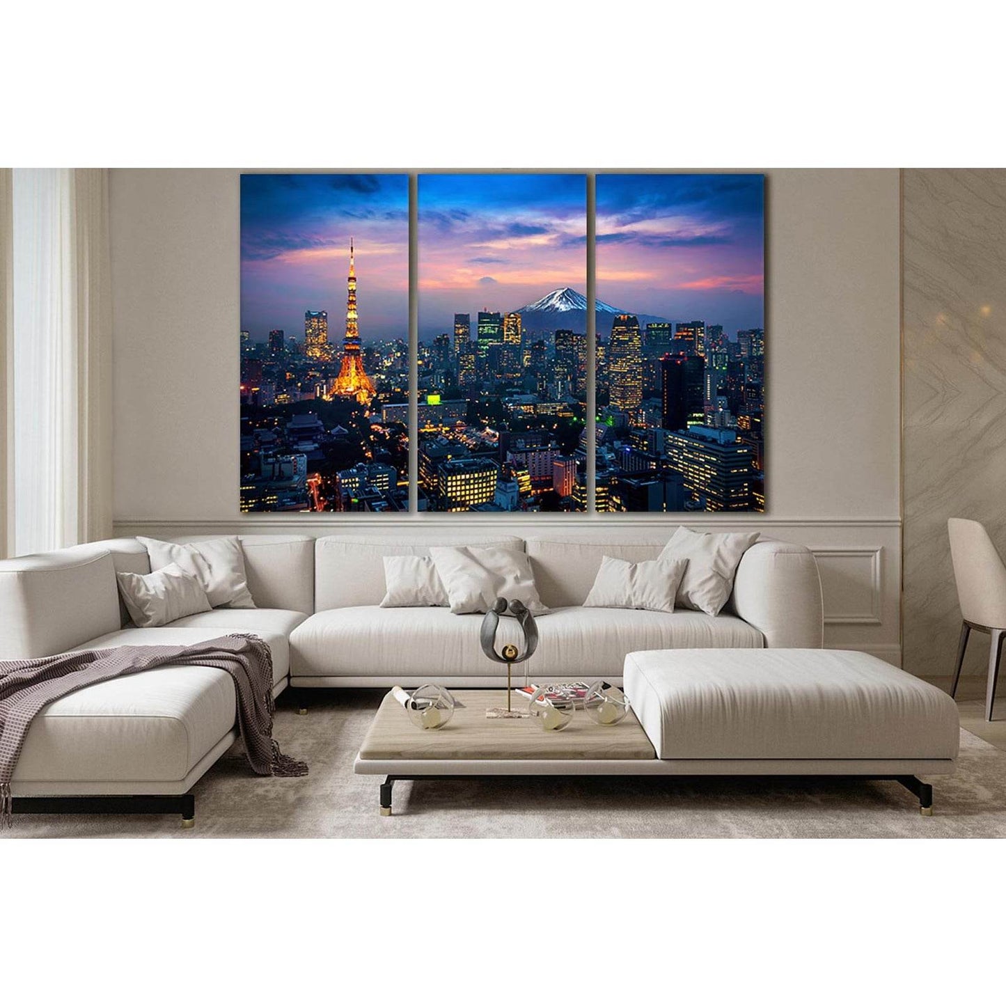 Cityscape Of Tokyo With Mount Fuji №SL373 Ready to Hang Canvas PrintCanvas art arrives ready to hang, with hanging accessories included and no additional framing required. Every canvas print is hand-crafted, made on-demand at our workshop and expertly str