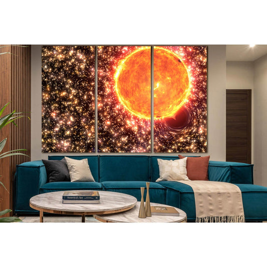 Sun And Black Hole №SL982 Ready to Hang Canvas PrintCanvas art arrives ready to hang, with hanging accessories included and no additional framing required. Every canvas print is hand-crafted, made on-demand at our workshop and expertly stretched around 10