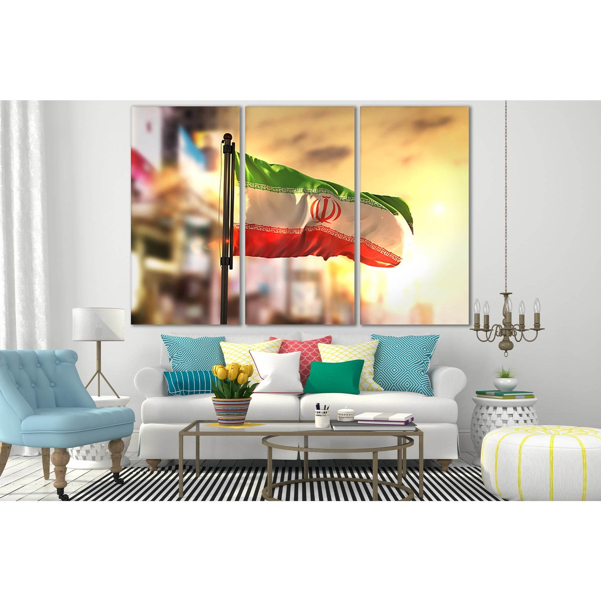 Flag Of Iran №SL1154 Ready to Hang Canvas PrintCanvas art arrives ready to hang, with hanging accessories included and no additional framing required. Every canvas print is hand-crafted, made on-demand at our workshop and expertly stretched around 100% No