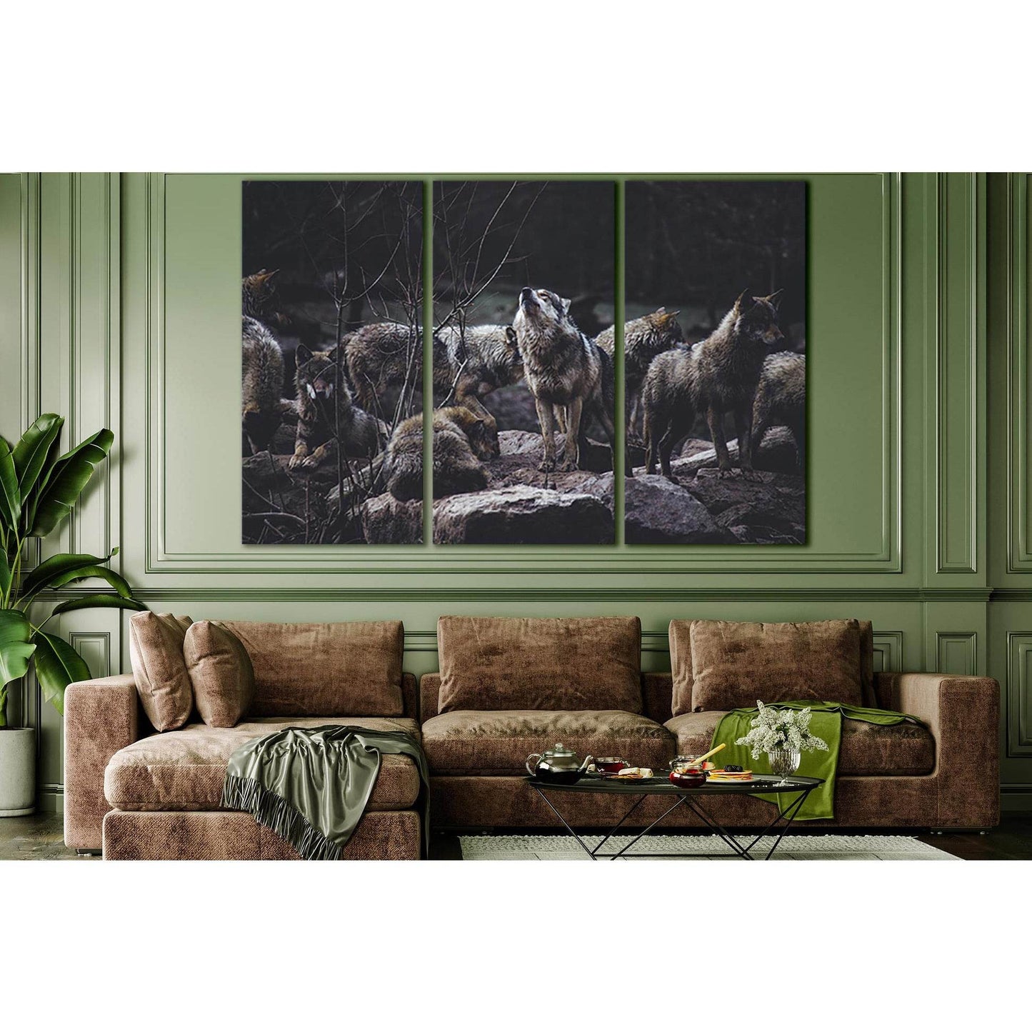 A Flock Of Gray Wolves №SL1551 Ready to Hang Canvas PrintCanvas art arrives ready to hang, with hanging accessories included and no additional framing required. Every canvas print is hand-crafted, made on-demand at our workshop and expertly stretched arou