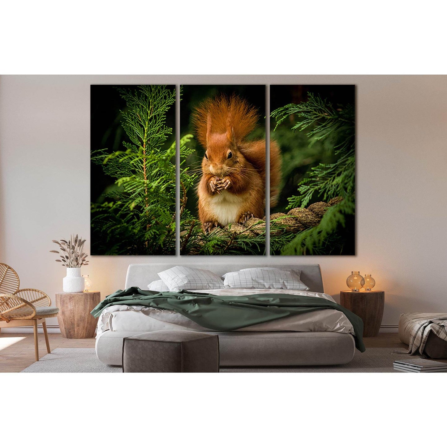 Red Squirrel In Pine Needles №SL1014 Ready to Hang Canvas PrintCanvas art arrives ready to hang, with hanging accessories included and no additional framing required. Every canvas print is hand-crafted, made on-demand at our workshop and expertly stretche