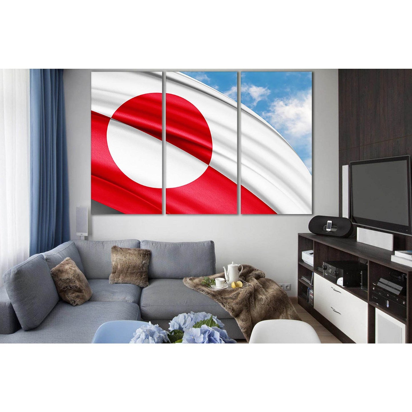 Greenland Flag Of Silk №SL1202 Ready to Hang Canvas PrintCanvas art arrives ready to hang, with hanging accessories included and no additional framing required. Every canvas print is hand-crafted, made on-demand at our workshop and expertly stretched arou