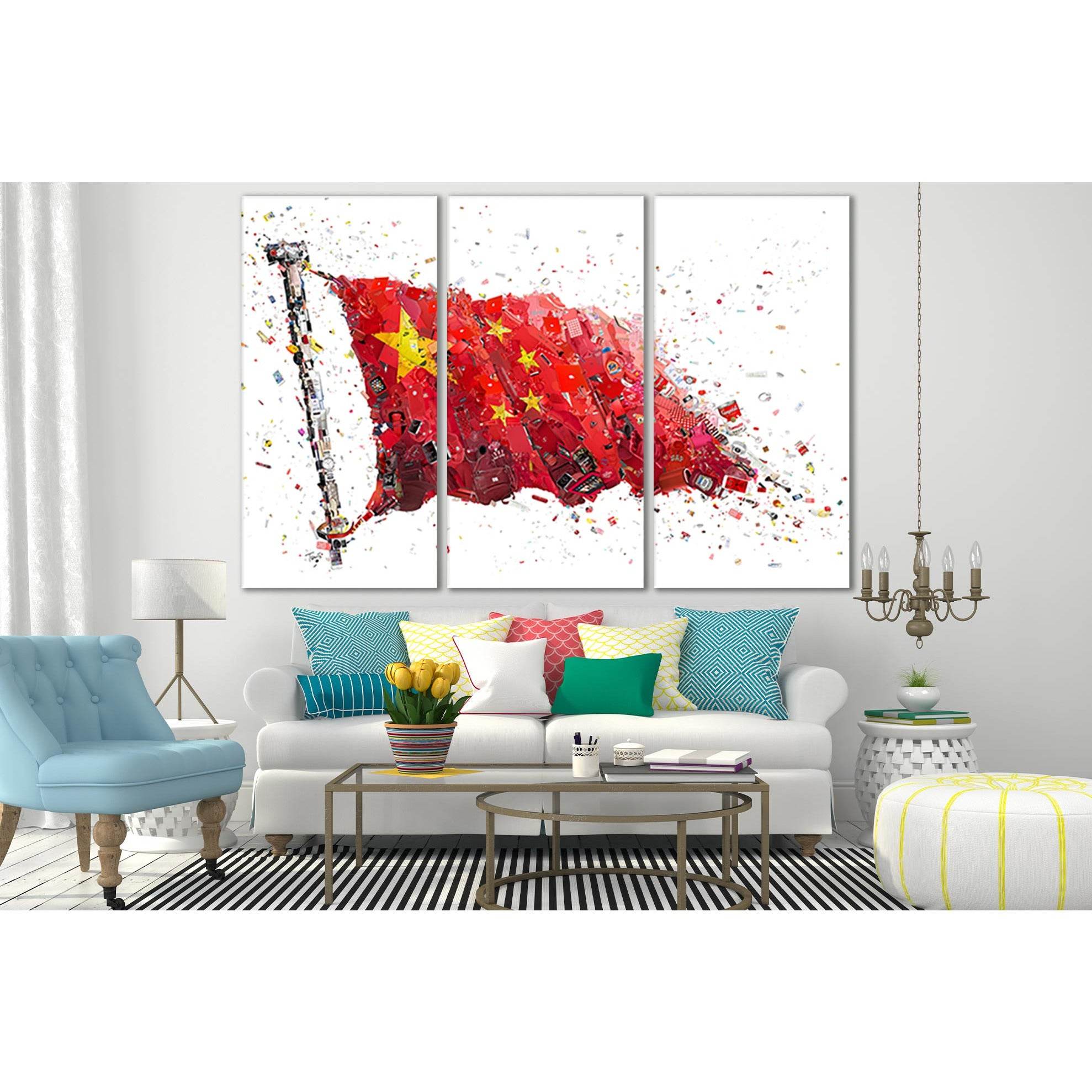 Creative Flag Of China №SL1162 Ready to Hang Canvas PrintCanvas art arrives ready to hang, with hanging accessories included and no additional framing required. Every canvas print is hand-crafted, made on-demand at our workshop and expertly stretched arou