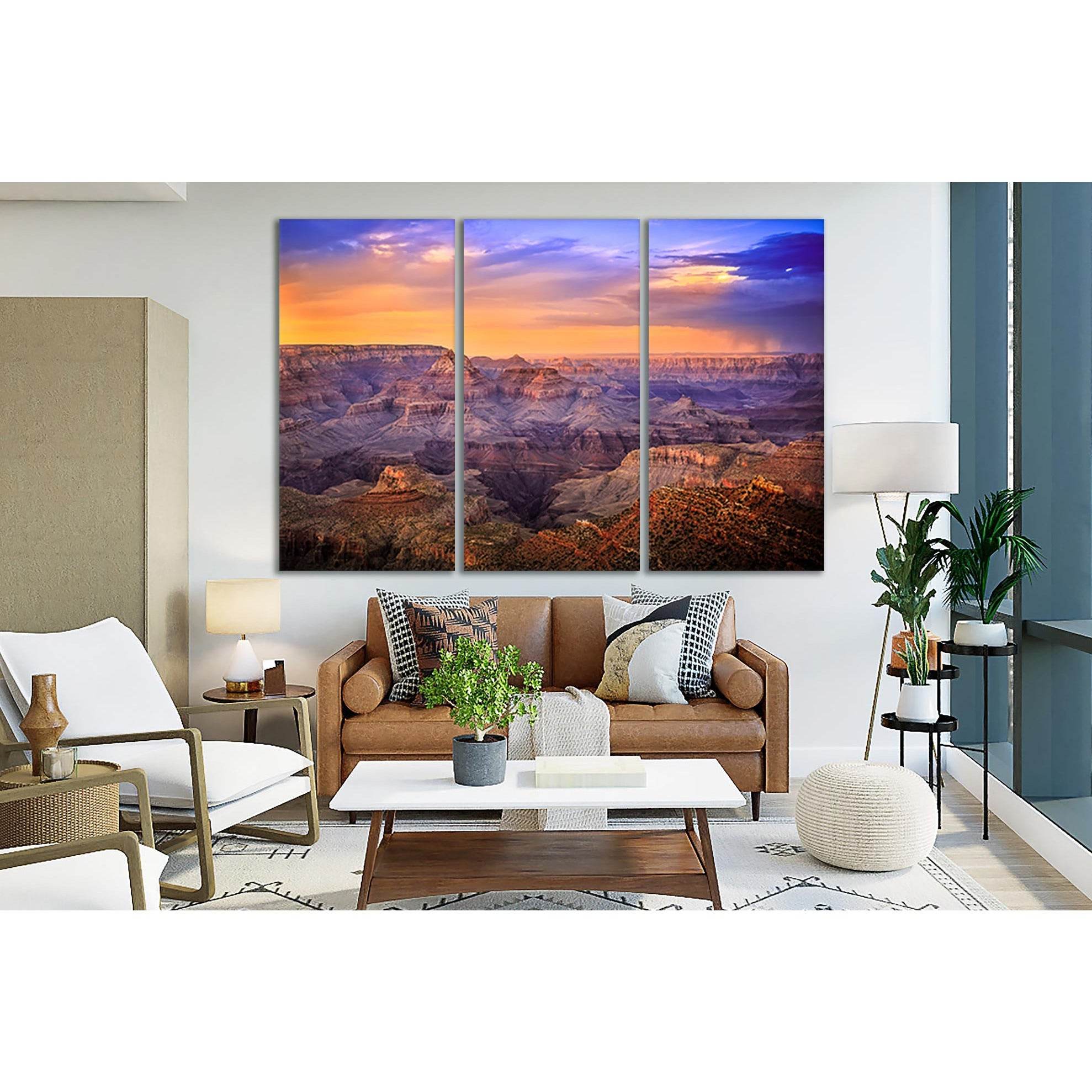 Landscape Grand Canyon At Sunset №SL230 Ready to Hang Canvas PrintCanvas art arrives ready to hang, with hanging accessories included and no additional framing required. Every canvas print is hand-crafted, made on-demand at our workshop and expertly stret
