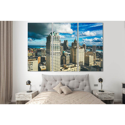 Cityscape Of Detroit №SL362 Ready to Hang Canvas PrintCanvas art arrives ready to hang, with hanging accessories included and no additional framing required. Every canvas print is hand-crafted, made on-demand at our workshop and expertly stretched around