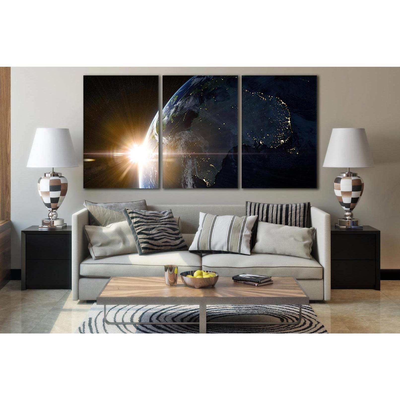 Bright Sunrise Over Planet Earth №SL438 Ready to Hang Canvas PrintCanvas art arrives ready to hang, with hanging accessories included and no additional framing required. Every canvas print is hand-crafted, made on-demand at our workshop and expertly stret