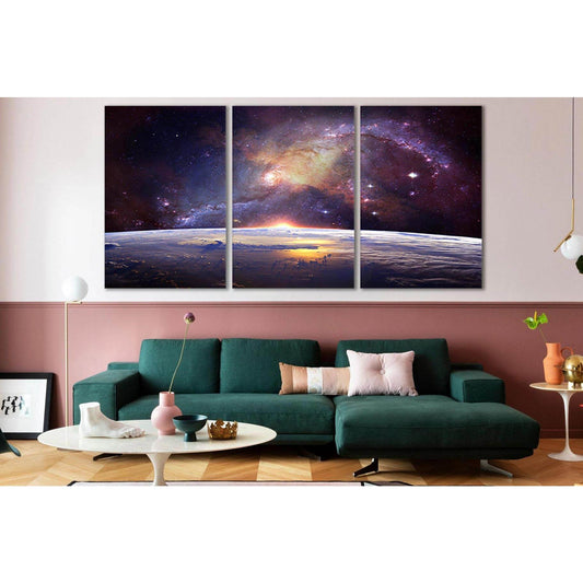 Milky Way Over Earth №SL434 Ready to Hang Canvas PrintCanvas art arrives ready to hang, with hanging accessories included and no additional framing required. Every canvas print is hand-crafted, made on-demand at our workshop and expertly stretched around