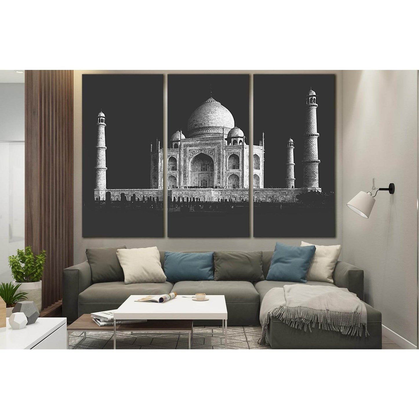 Taj Mahal Black and White №SL1389 Ready to Hang Canvas PrintCanvas art arrives ready to hang, with hanging accessories included and no additional framing required. Every canvas print is hand-crafted, made on-demand at our workshop and expertly stretched a