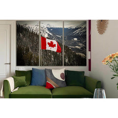 Canadian Flag Blowing The Rocky Mountains №SL1179 Ready to Hang Canvas PrintCanvas art arrives ready to hang, with hanging accessories included and no additional framing required. Every canvas print is hand-crafted, made on-demand at our workshop and expe