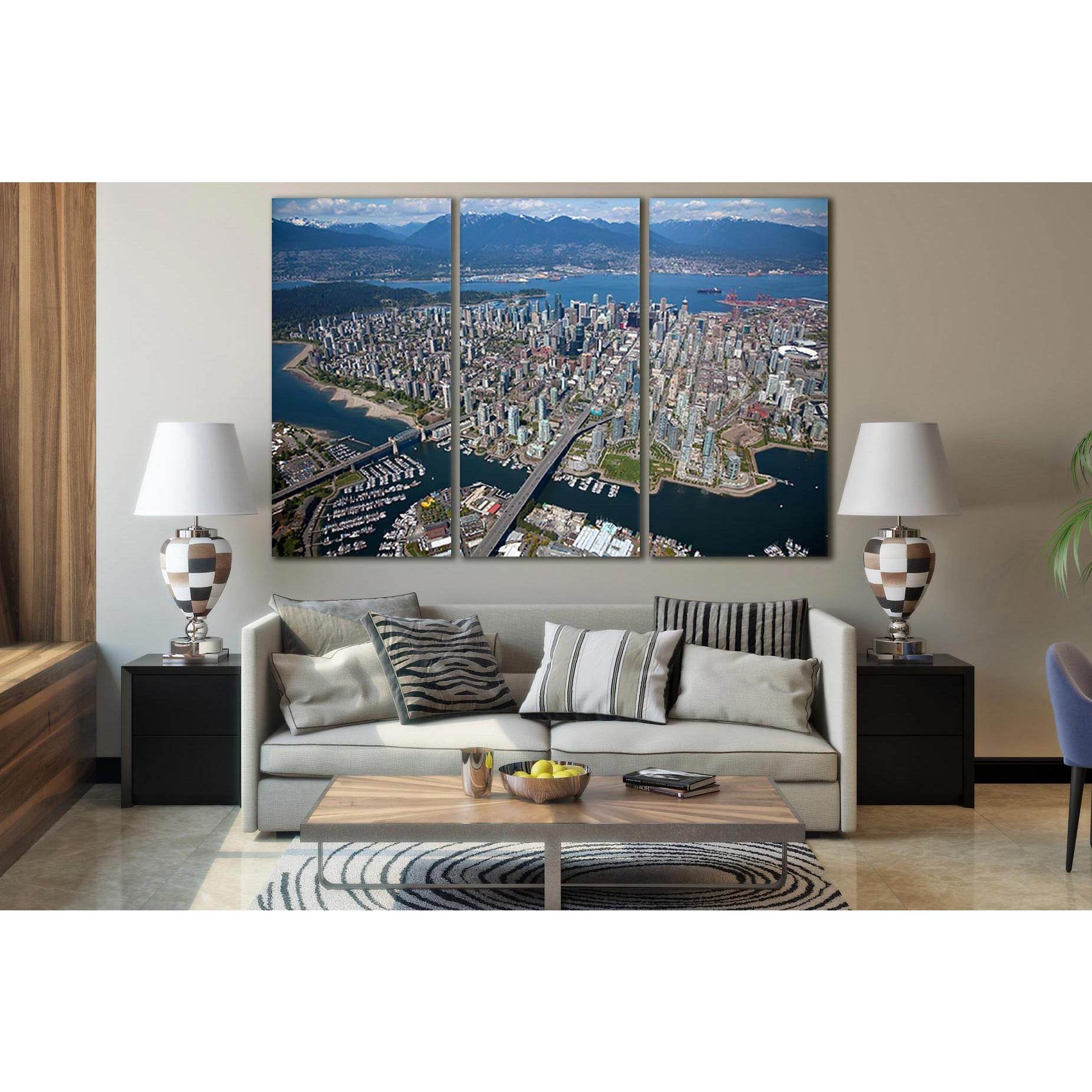 Canada Vancouver City Aerial View №SL313 Ready to Hang Canvas PrintCanvas art arrives ready to hang, with hanging accessories included and no additional framing required. Every canvas print is hand-crafted, made on-demand at our workshop and expertly stre
