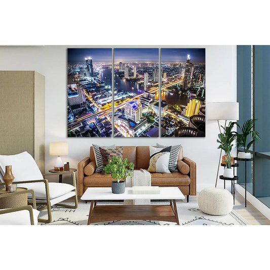Bangkok Skyline №SL331 Ready to Hang Canvas PrintCanvas art arrives ready to hang, with hanging accessories included and no additional framing required. Every canvas print is hand-crafted, made on-demand at our workshop and expertly stretched around 100%