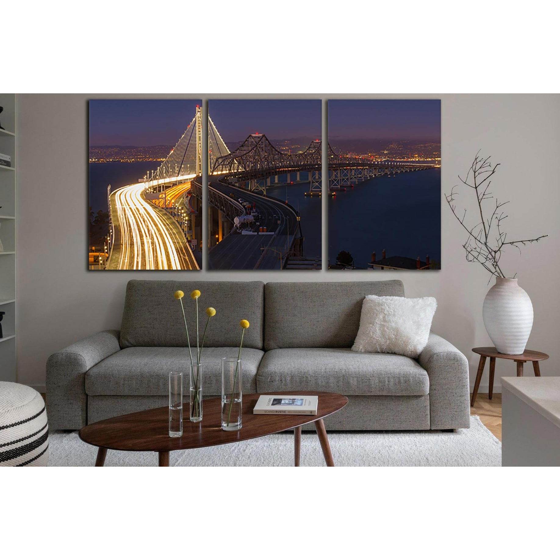 Bay Bridge №SL1111 Ready to Hang Canvas PrintCanvas art arrives ready to hang, with hanging accessories included and no additional framing required. Every canvas print is hand-crafted, made on-demand at our workshop and expertly stretched around 100% Nort