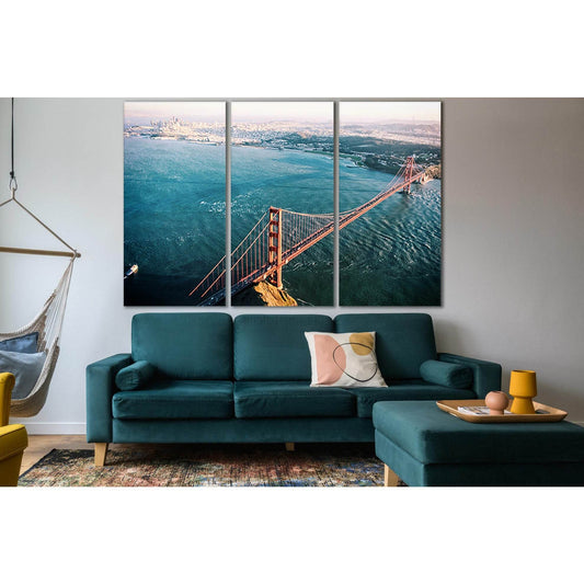 Top View Golden Gate №SL1121 Ready to Hang Canvas PrintCanvas art arrives ready to hang, with hanging accessories included and no additional framing required. Every canvas print is hand-crafted, made on-demand at our workshop and expertly stretched around