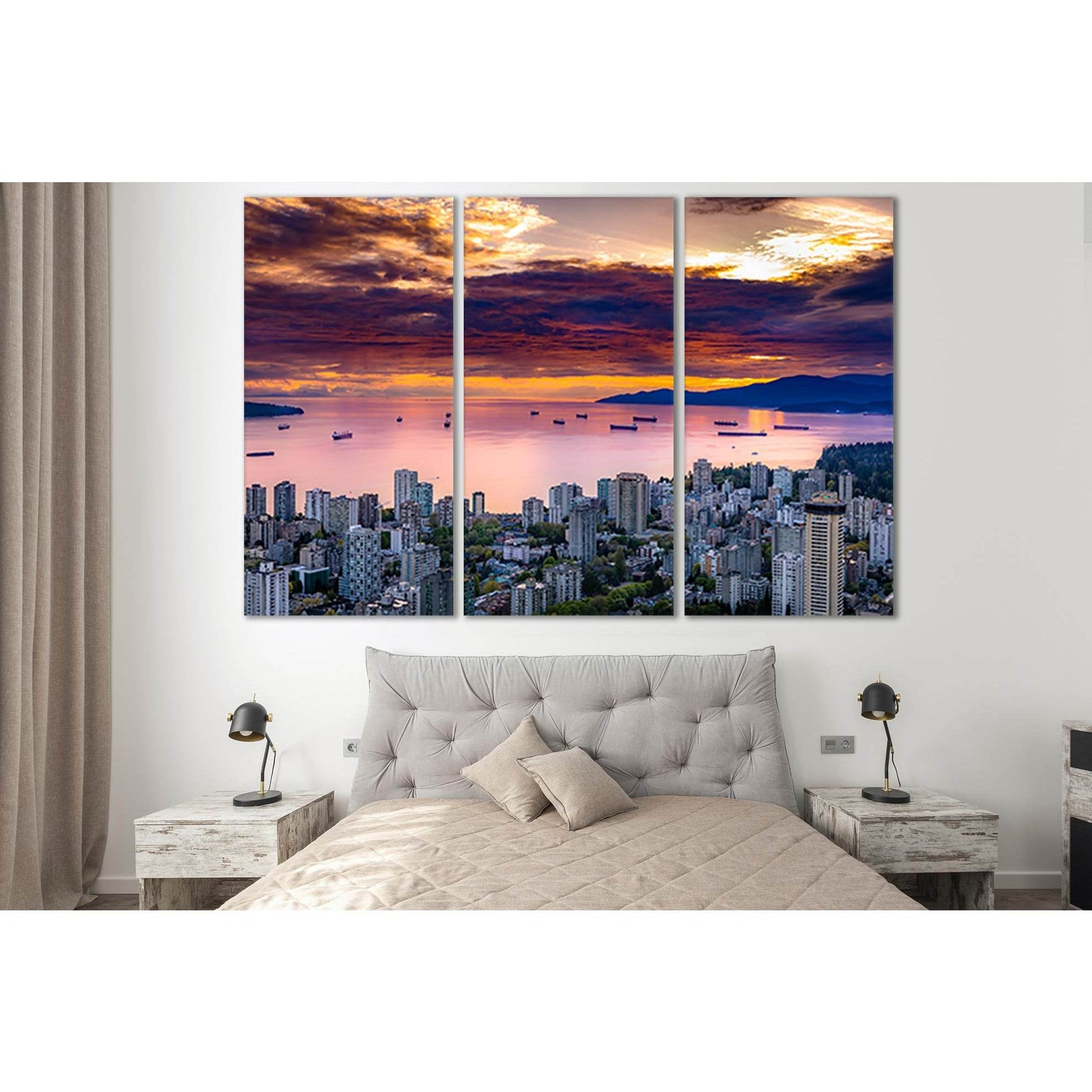 Cityscape Under Brown Sky №SL342 Ready to Hang Canvas PrintCanvas art arrives ready to hang, with hanging accessories included and no additional framing required. Every canvas print is hand-crafted, made on-demand at our workshop and expertly stretched ar