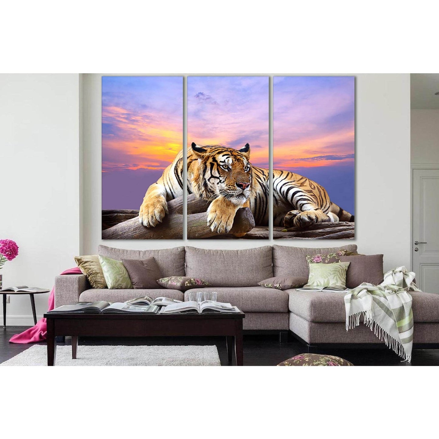 Tiger Resting On A Log №SL1034 Ready to Hang Canvas PrintCanvas art arrives ready to hang, with hanging accessories included and no additional framing required. Every canvas print is hand-crafted, made on-demand at our workshop and expertly stretched arou