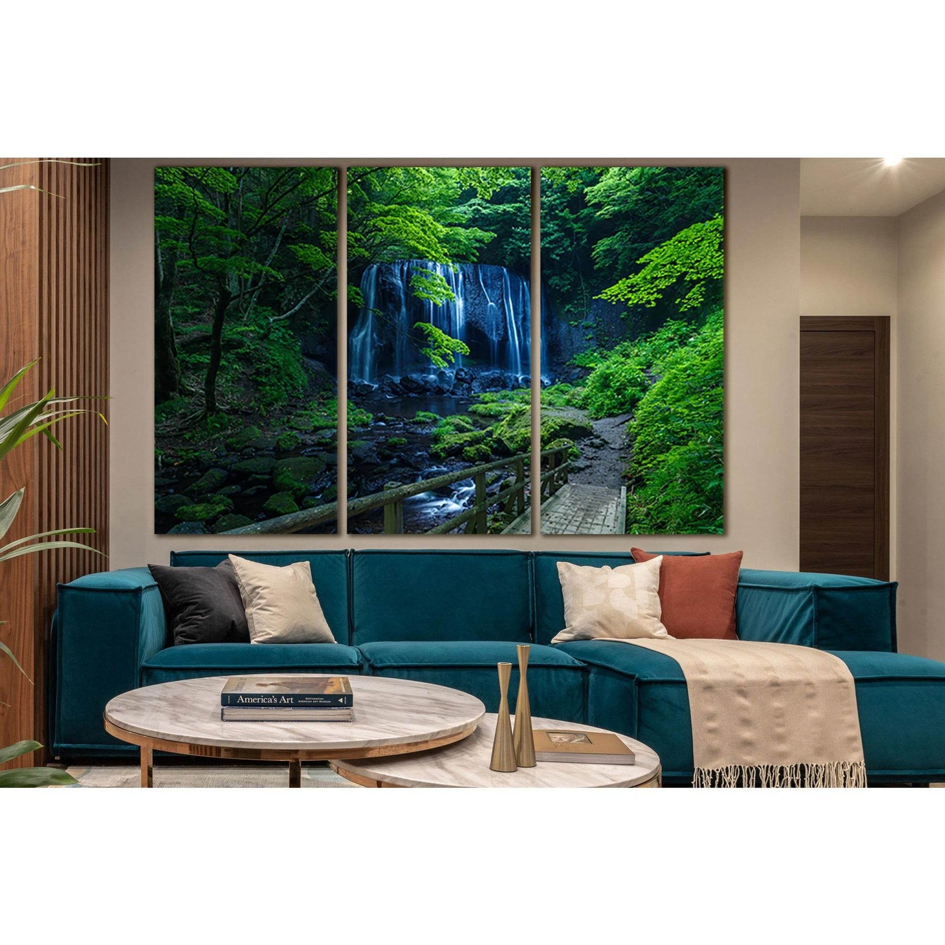 Waterfall In Deciduous Forest №SL1067 Ready to Hang Canvas PrintCanvas art arrives ready to hang, with hanging accessories included and no additional framing required. Every canvas print is hand-crafted, made on-demand at our workshop and expertly stretch