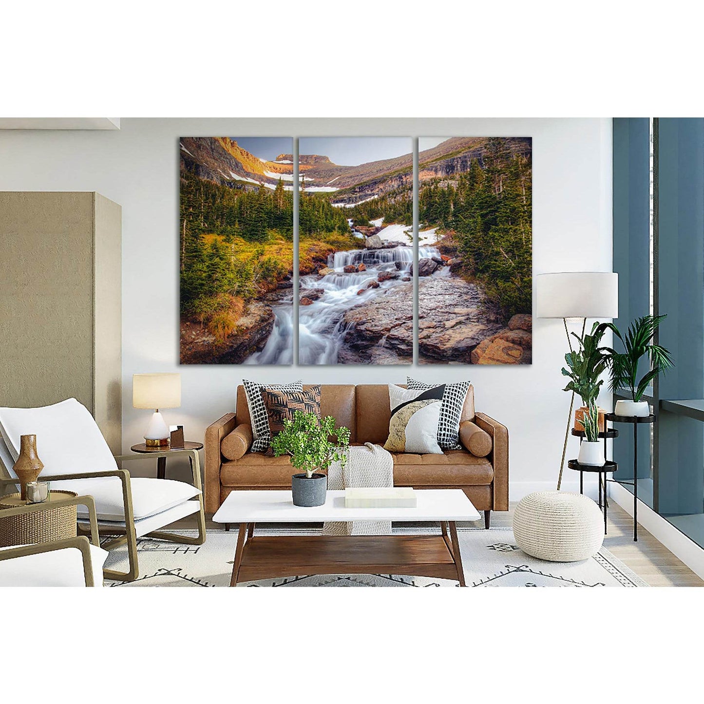 Waterfall Montana Runoff №SL459 Ready to Hang Canvas PrintCanvas art arrives ready to hang, with hanging accessories included and no additional framing required. Every canvas print is hand-crafted, made on-demand at our workshop and expertly stretched aro