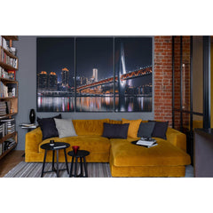 Night Bridge In China №SL1108 Ready to Hang Canvas PrintCanvas art arrives ready to hang, with hanging accessories included and no additional framing required. Every canvas print is hand-crafted, made on-demand at our workshop and expertly stretched aroun
