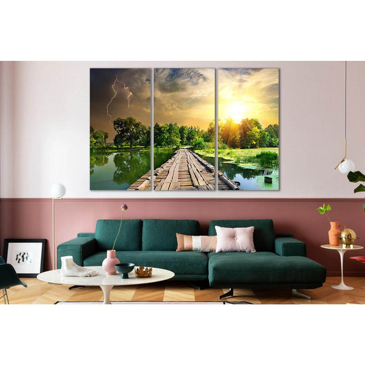 River Bridge At Dawn №SL235 Ready to Hang Canvas PrintCanvas art arrives ready to hang, with hanging accessories included and no additional framing required. Every canvas print is hand-crafted, made on-demand at our workshop and expertly stretched around