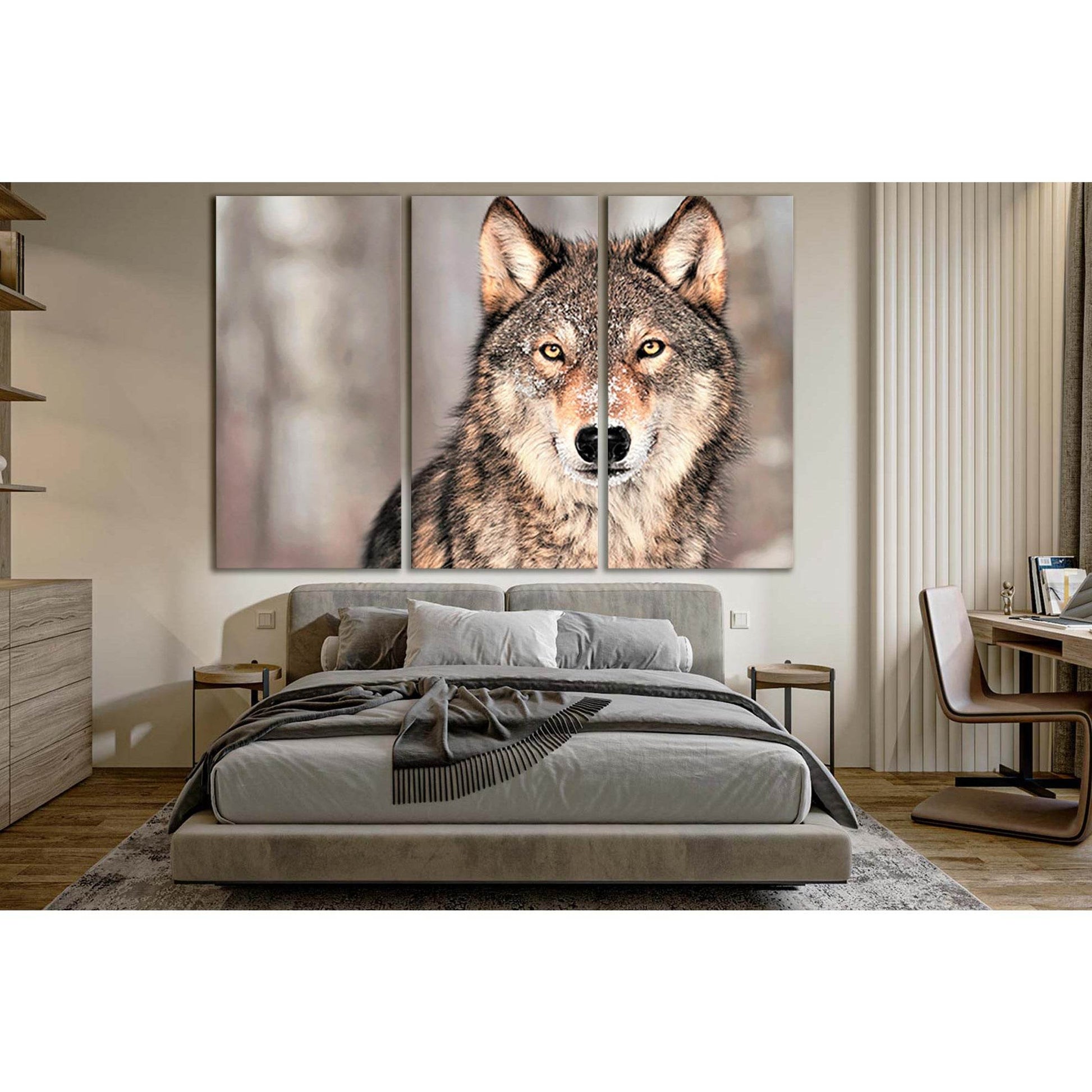 Portrait Of A Gray Wolf №SL1550 Ready to Hang Canvas PrintCanvas art arrives ready to hang, with hanging accessories included and no additional framing required. Every canvas print is hand-crafted, made on-demand at our workshop and expertly stretched aro