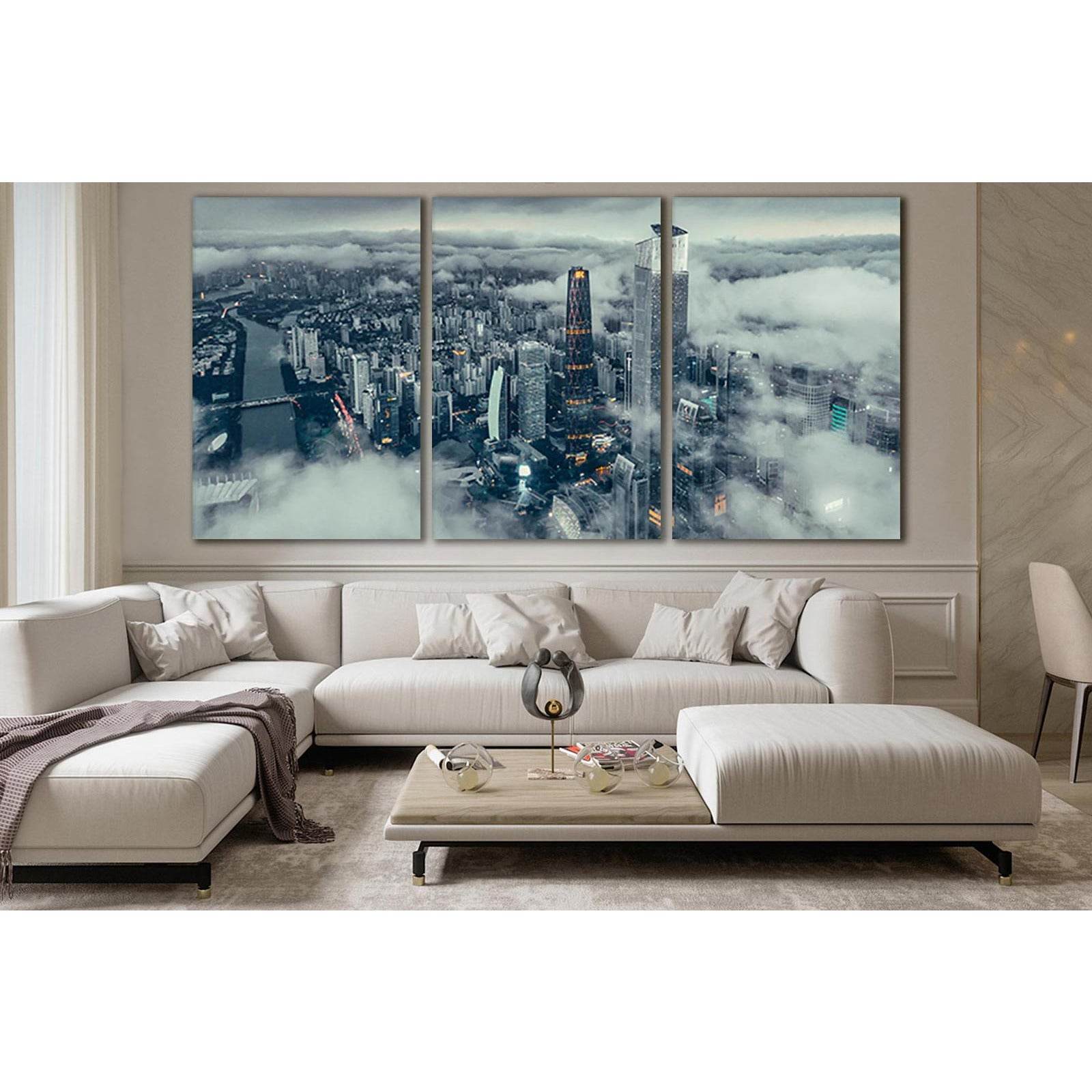 Mystical Clouds Above The City №SL327 Ready to Hang Canvas PrintCanvas art arrives ready to hang, with hanging accessories included and no additional framing required. Every canvas print is hand-crafted, made on-demand at our workshop and expertly stretch